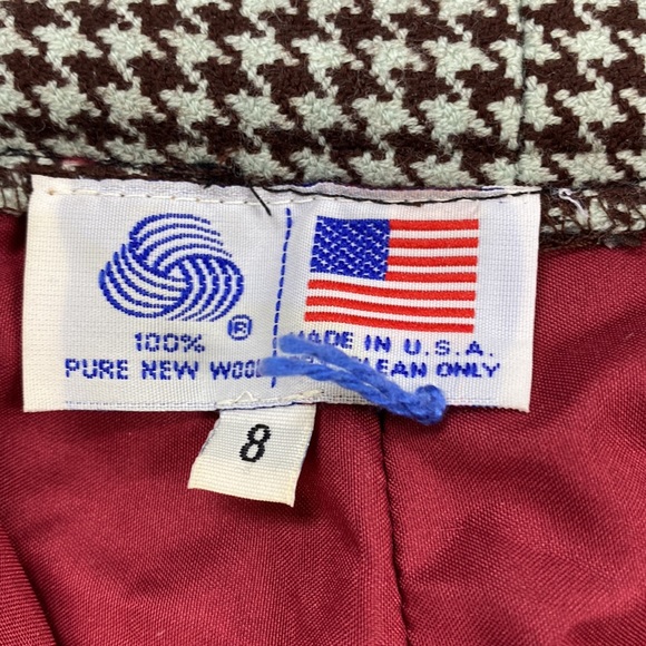 Vintage J'envie Herringbone Houndstooth Heritage Wool Trouser Pants - Picture 13 of 13